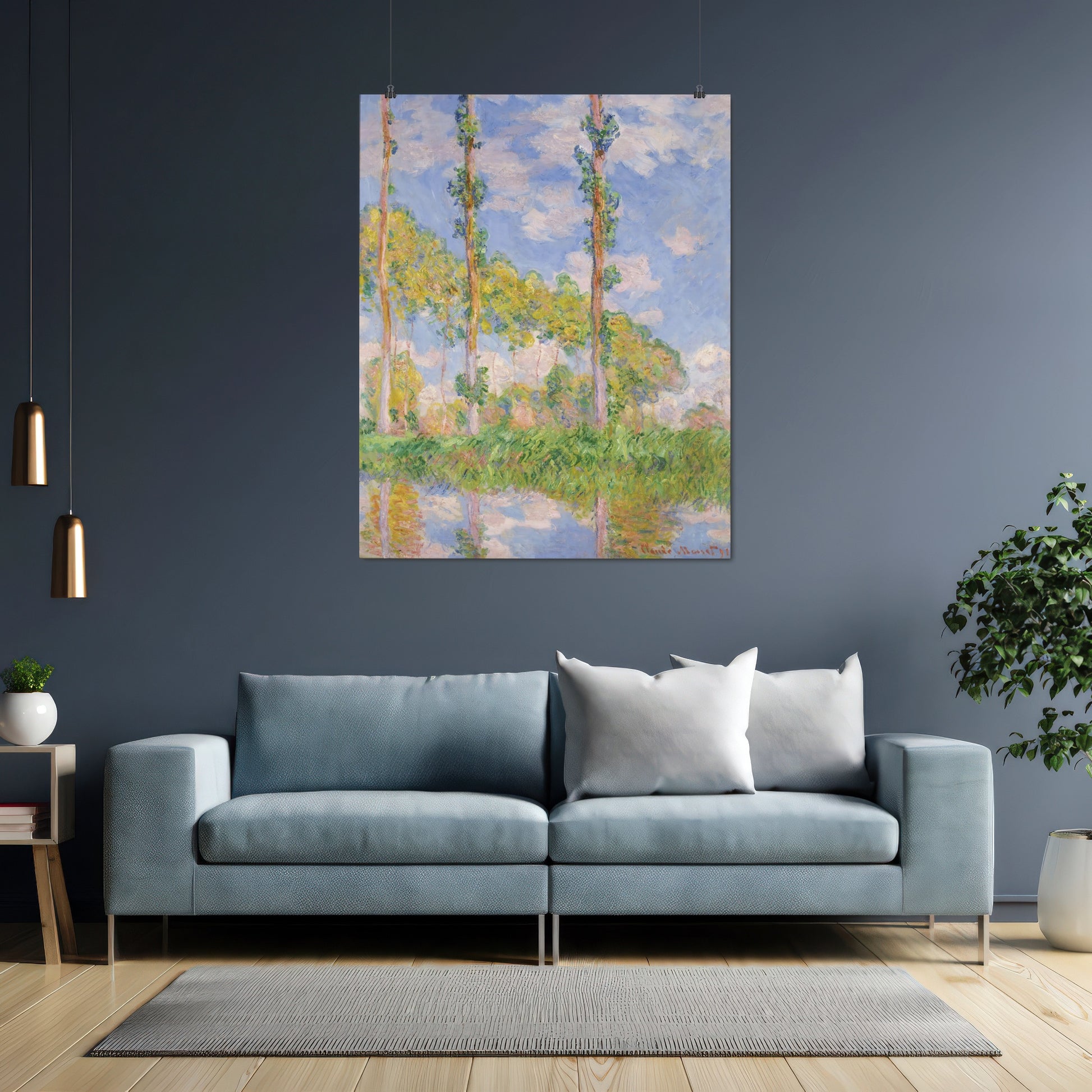 Poplars in the Sun (1891) – Claude Monet