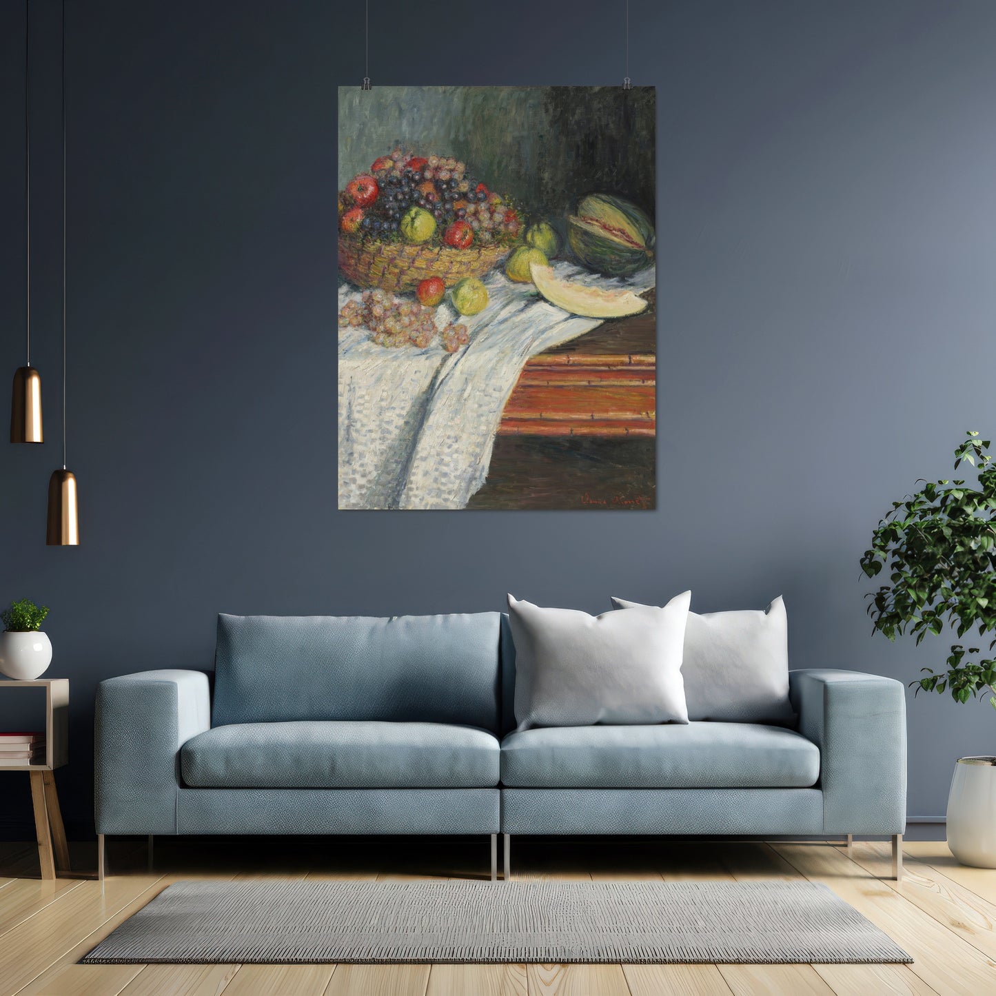 Still Life with a Honeydew Melon (1879) – Claude Monet