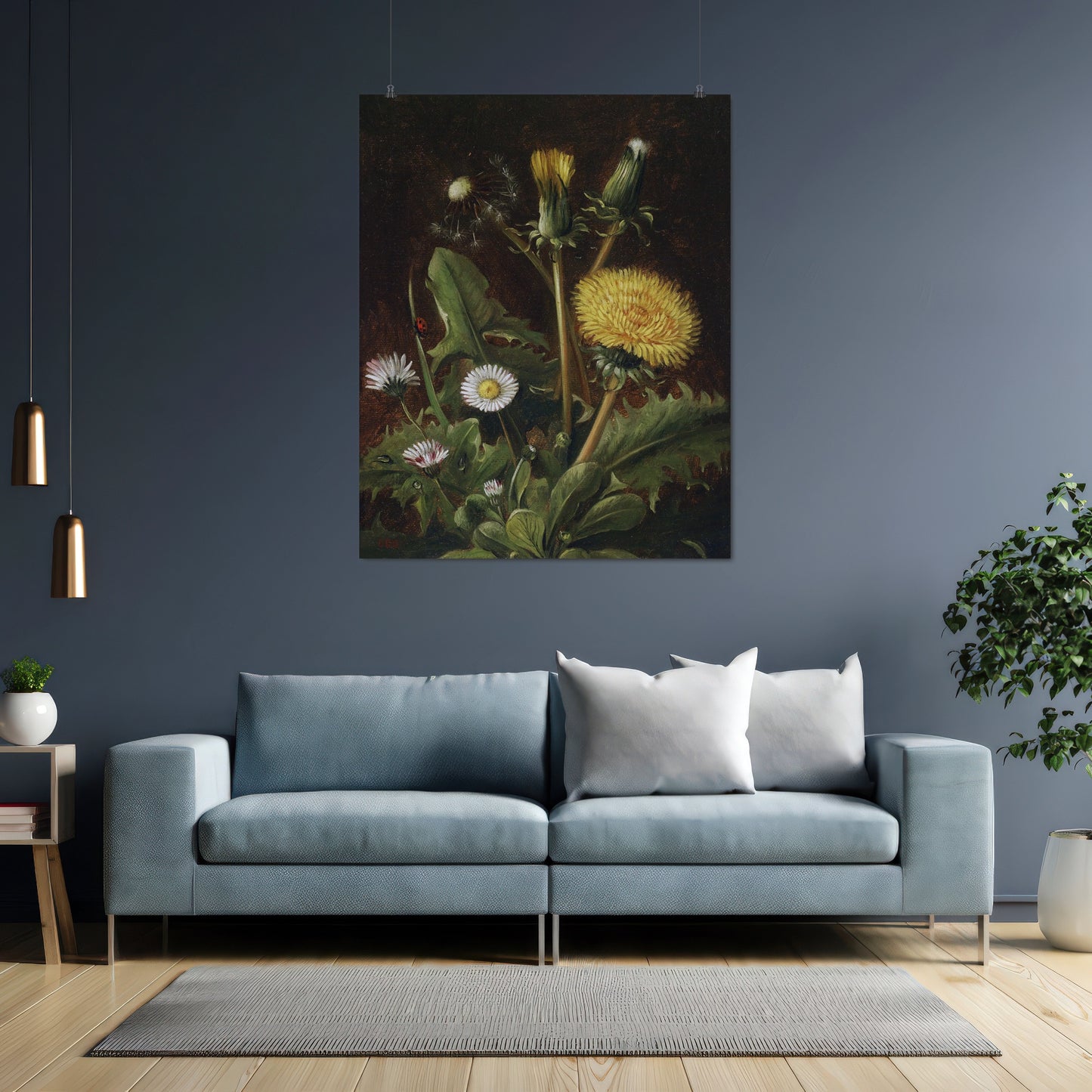 Still Life with Dandelions – Otto Diderich Ottesen, Classic Art Reproduction