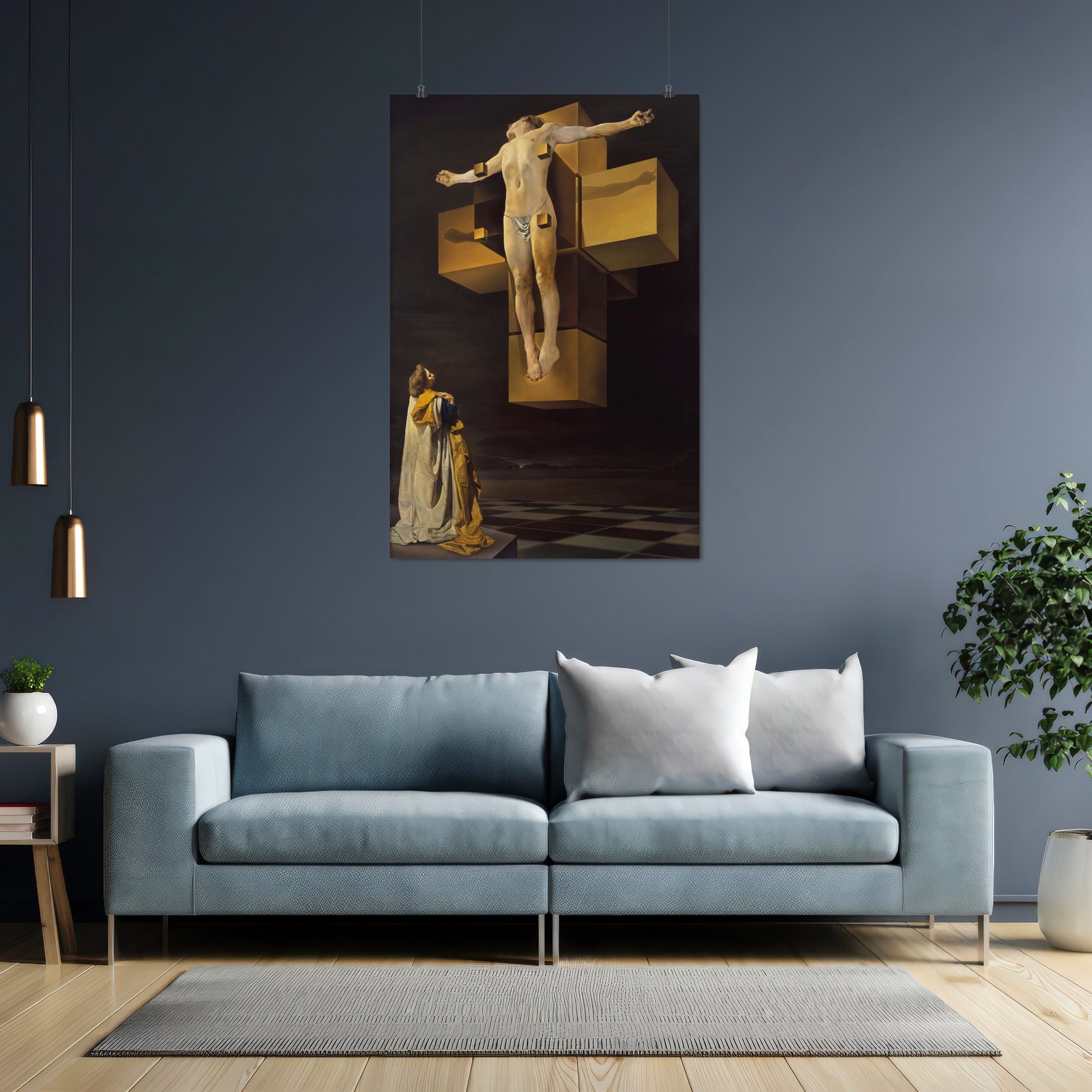 Crucifixion (Corpus Hypercubus) – Salvador Dalí, Classic Art Reproduction