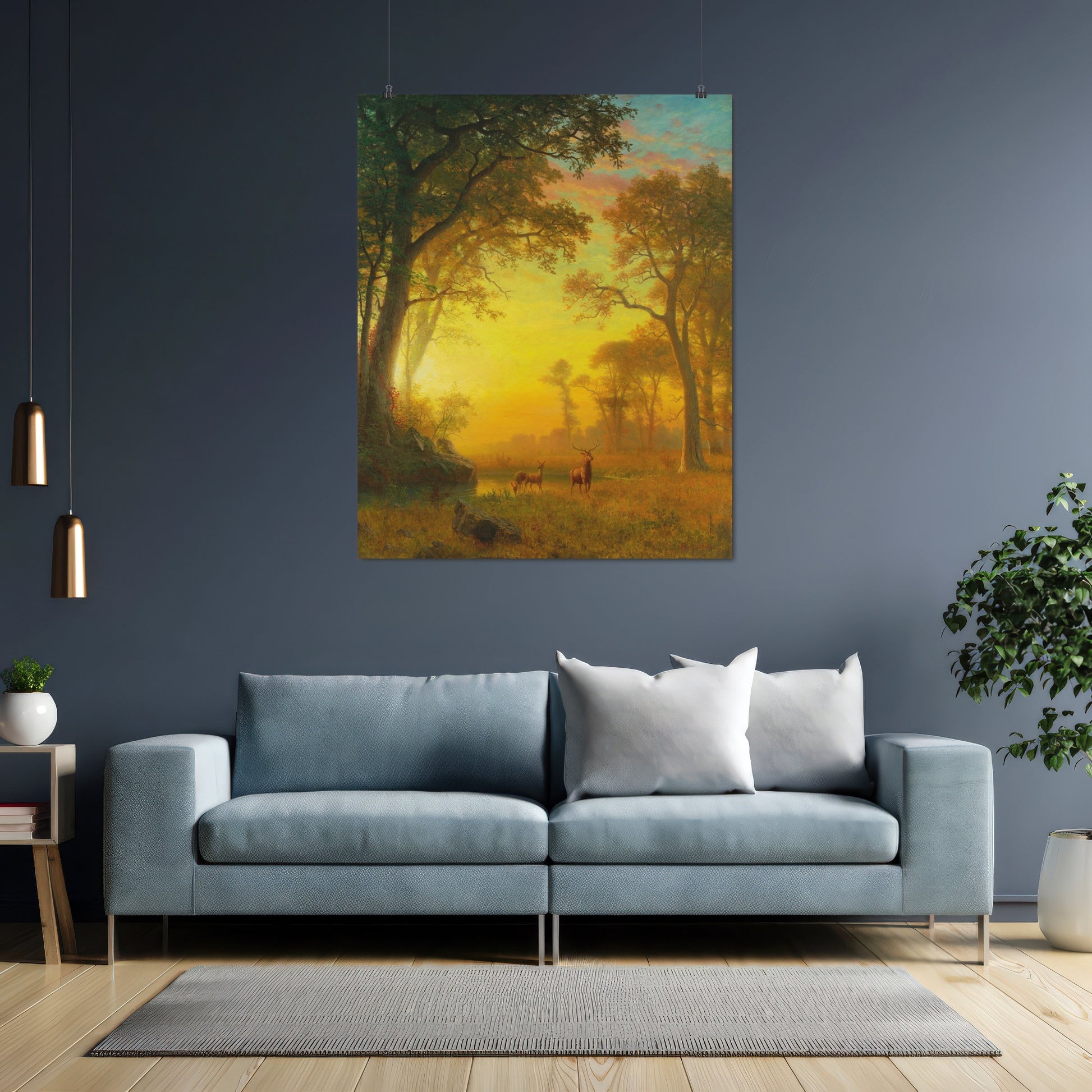 Light in the Forest – Albert Bierstadt, Classic Art Reproduction