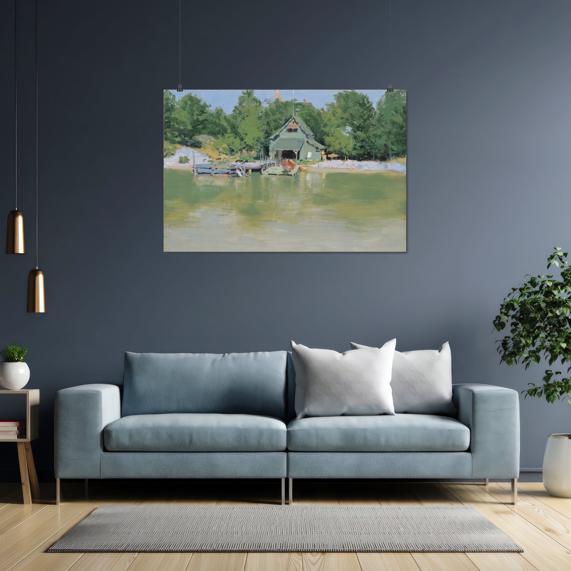 Boat House at Ingleneuk (1903) – Frederic Remington