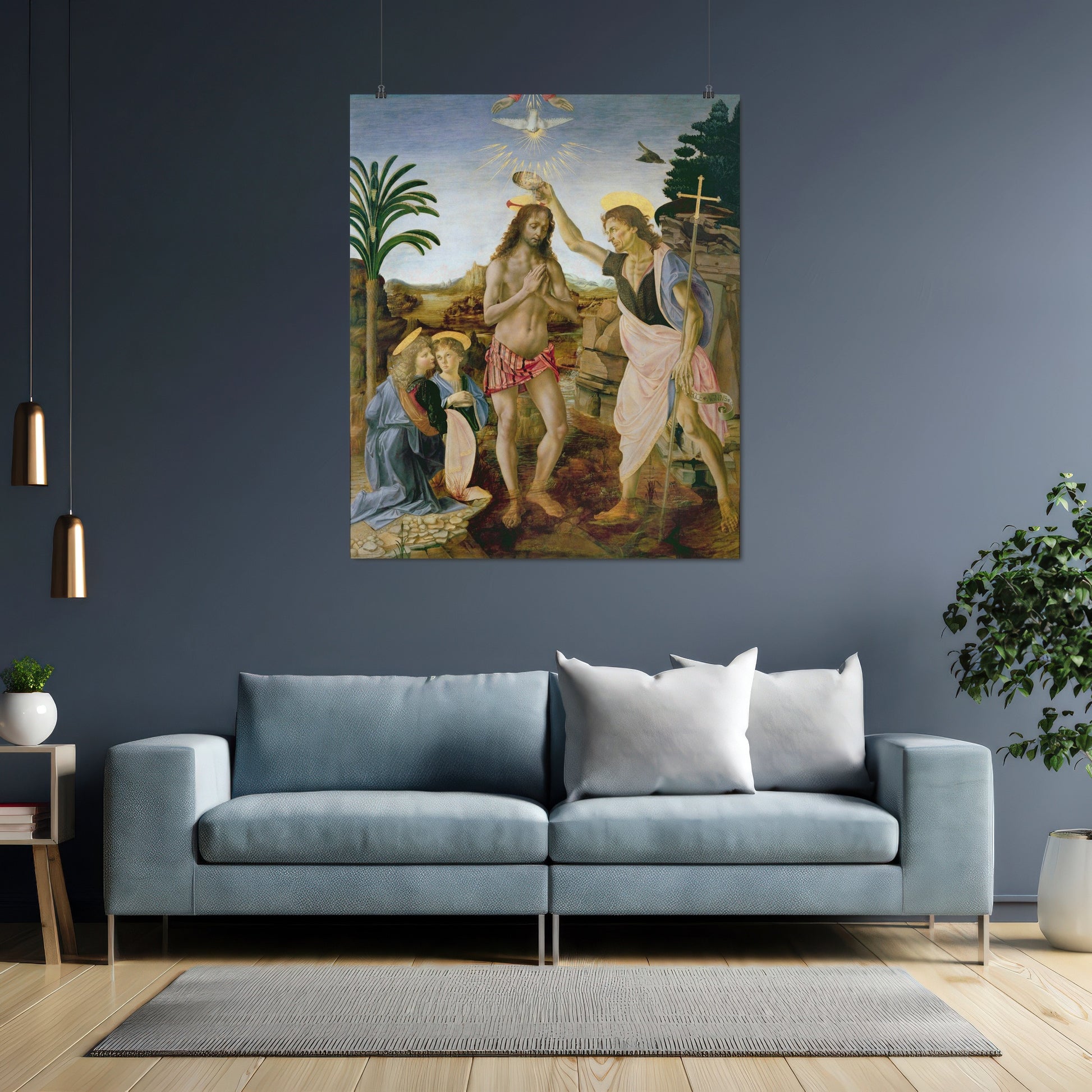 Baptism of Christ – Andrea del Verrocchio, Classic Art Reproduction
