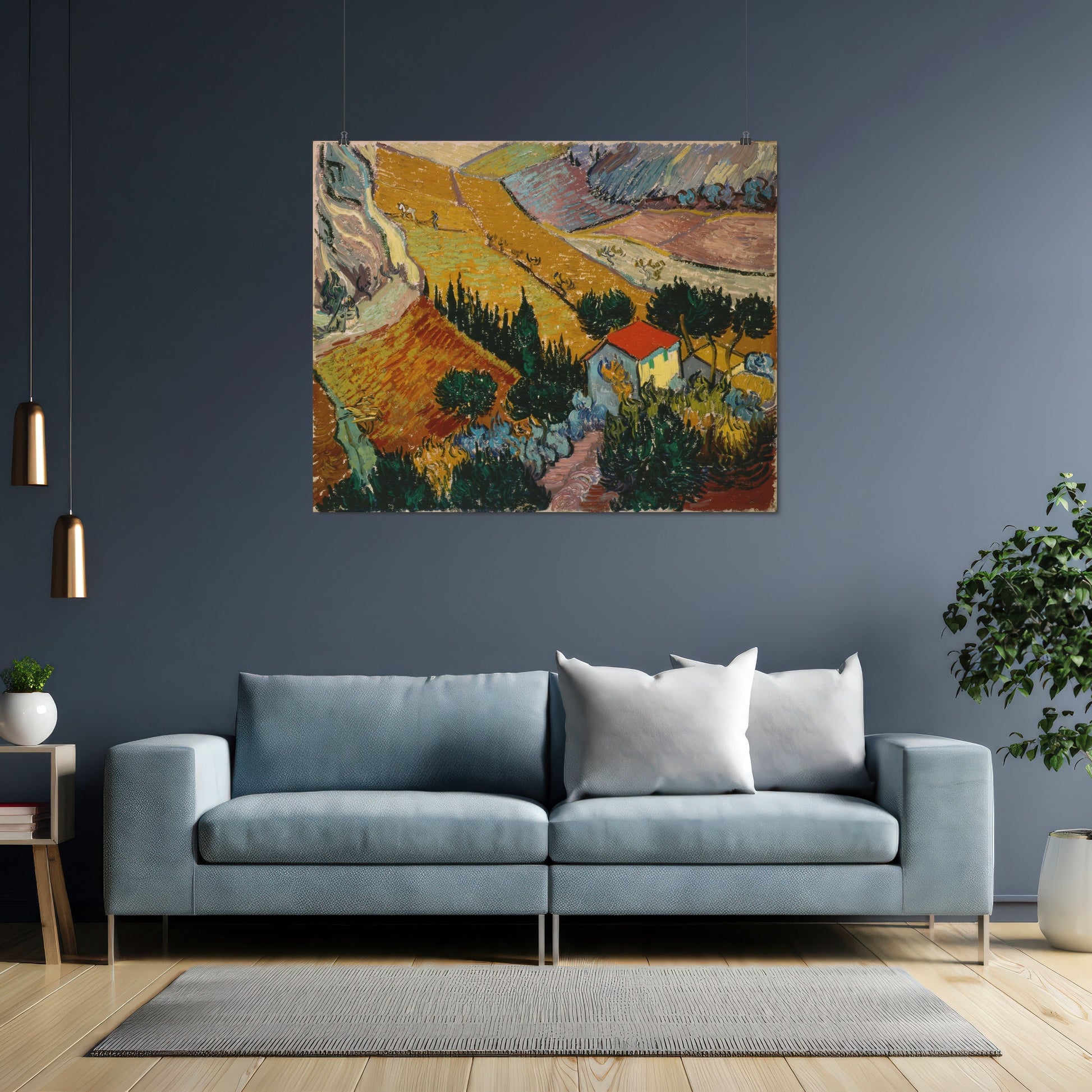 Valley with Ploughman (1889) – Vincent van Gogh - Printed Masterpieces