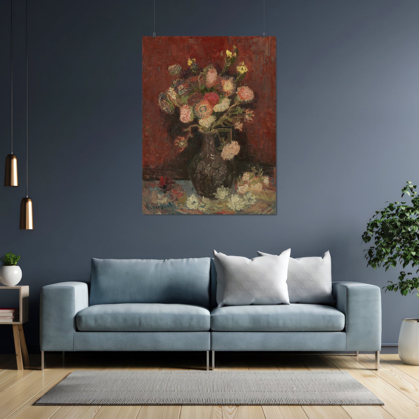 Vase with Chinese Asters and Gladioli (1886) – Vincent van Gogh