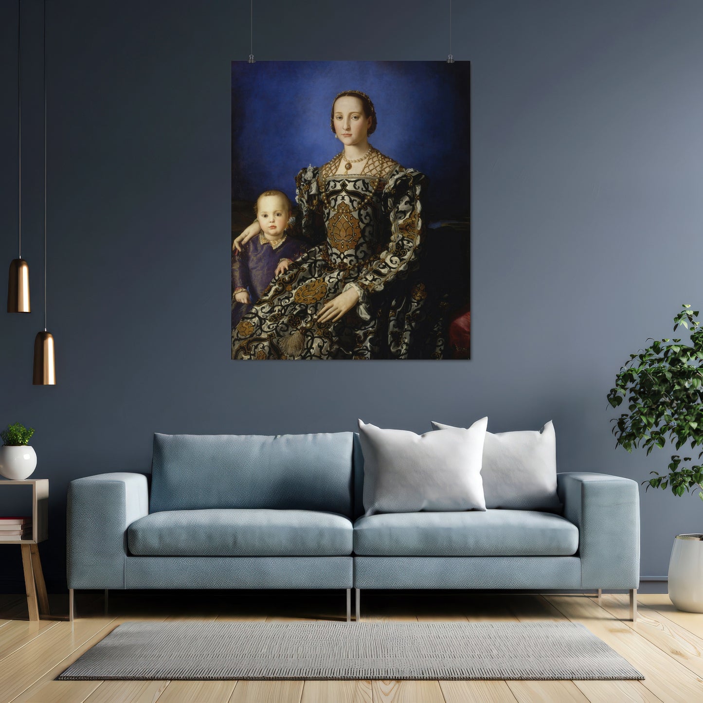 Portrait of Eleonora di Toledo with her son Giovanni – Bronzino, Classic Art Reproduction