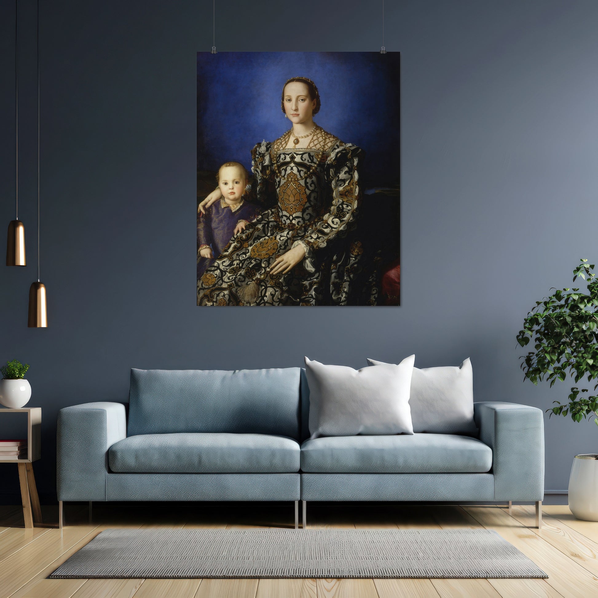 Portrait of Eleonora di Toledo with her son Giovanni – Bronzino, Classic Art Reproduction