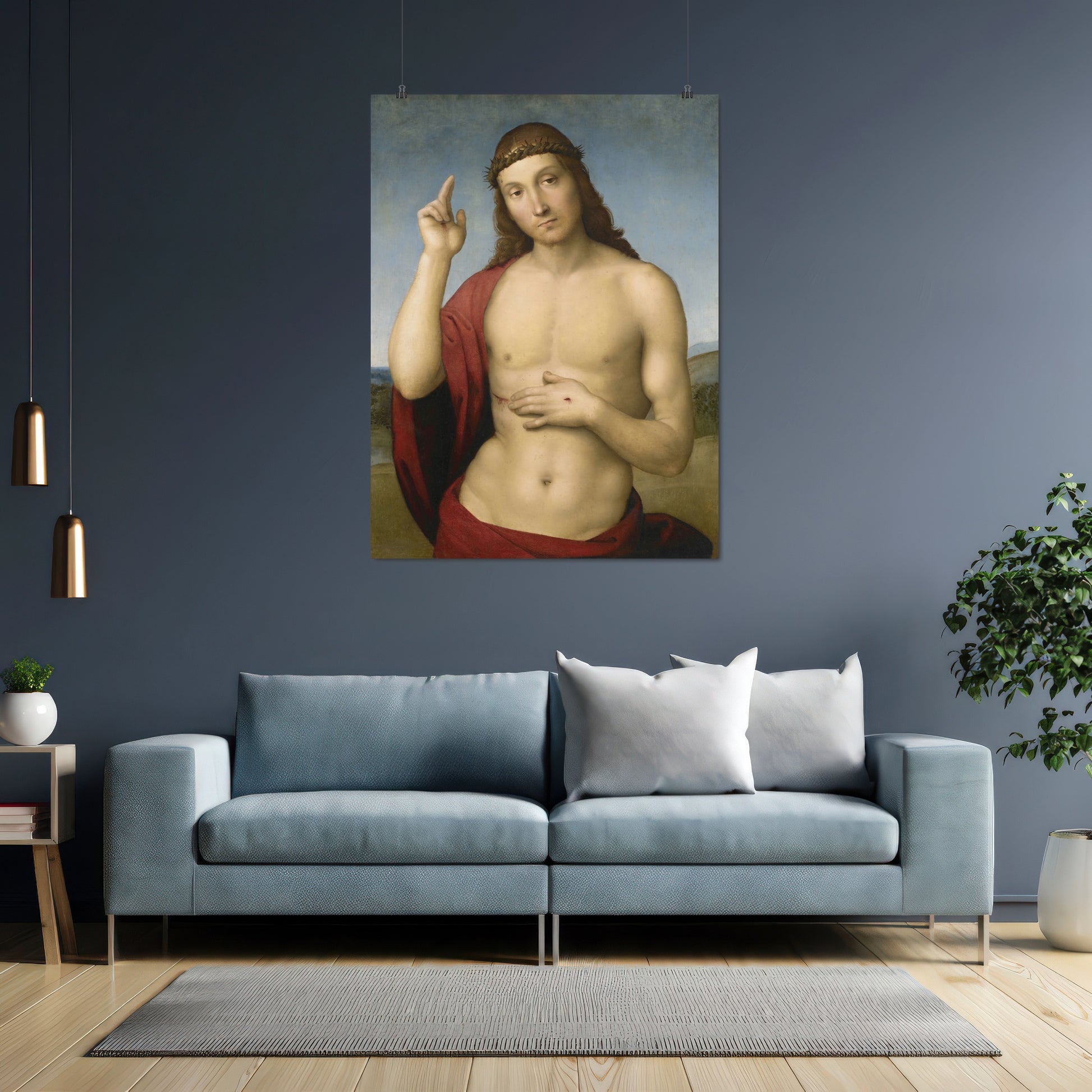 Christ Blessing  – Raphael Santi, Classic Art Reproduction