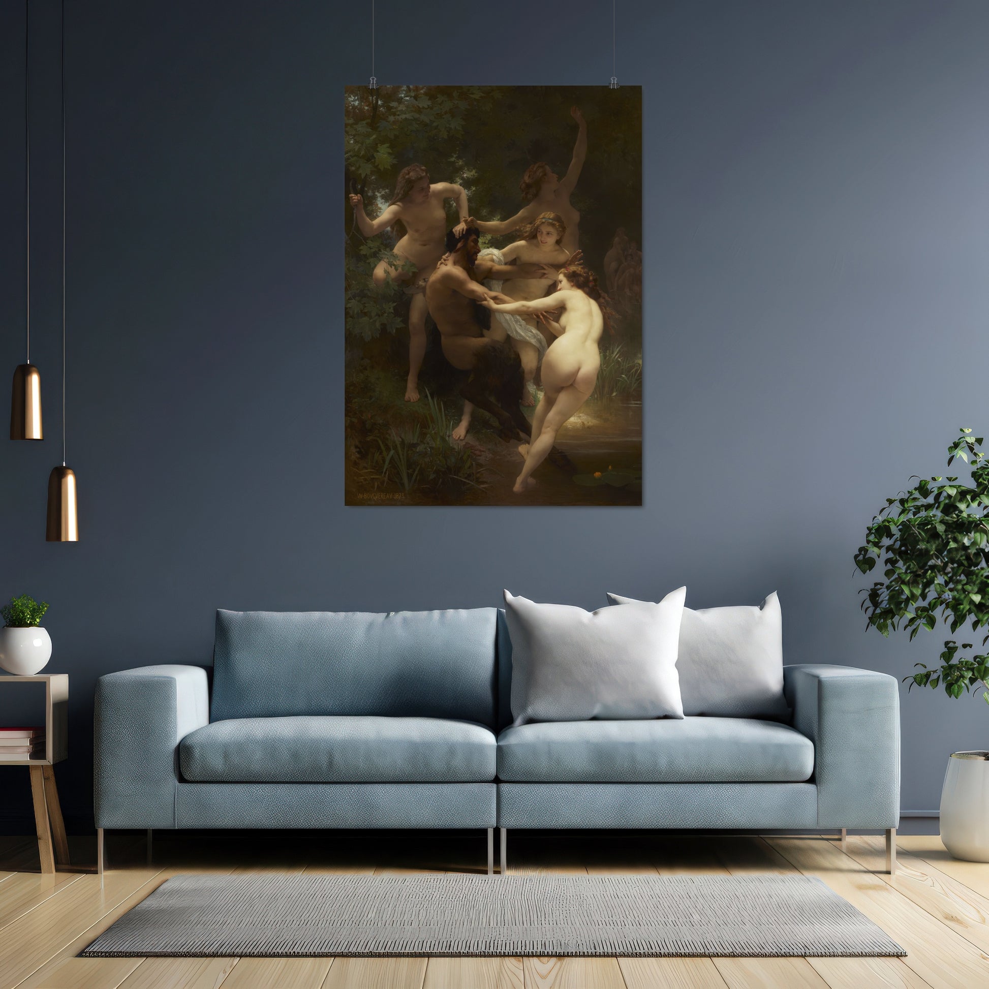 Nymphs and Satyr – William-Adolphe Bouguereau, Classic Art Reproduction