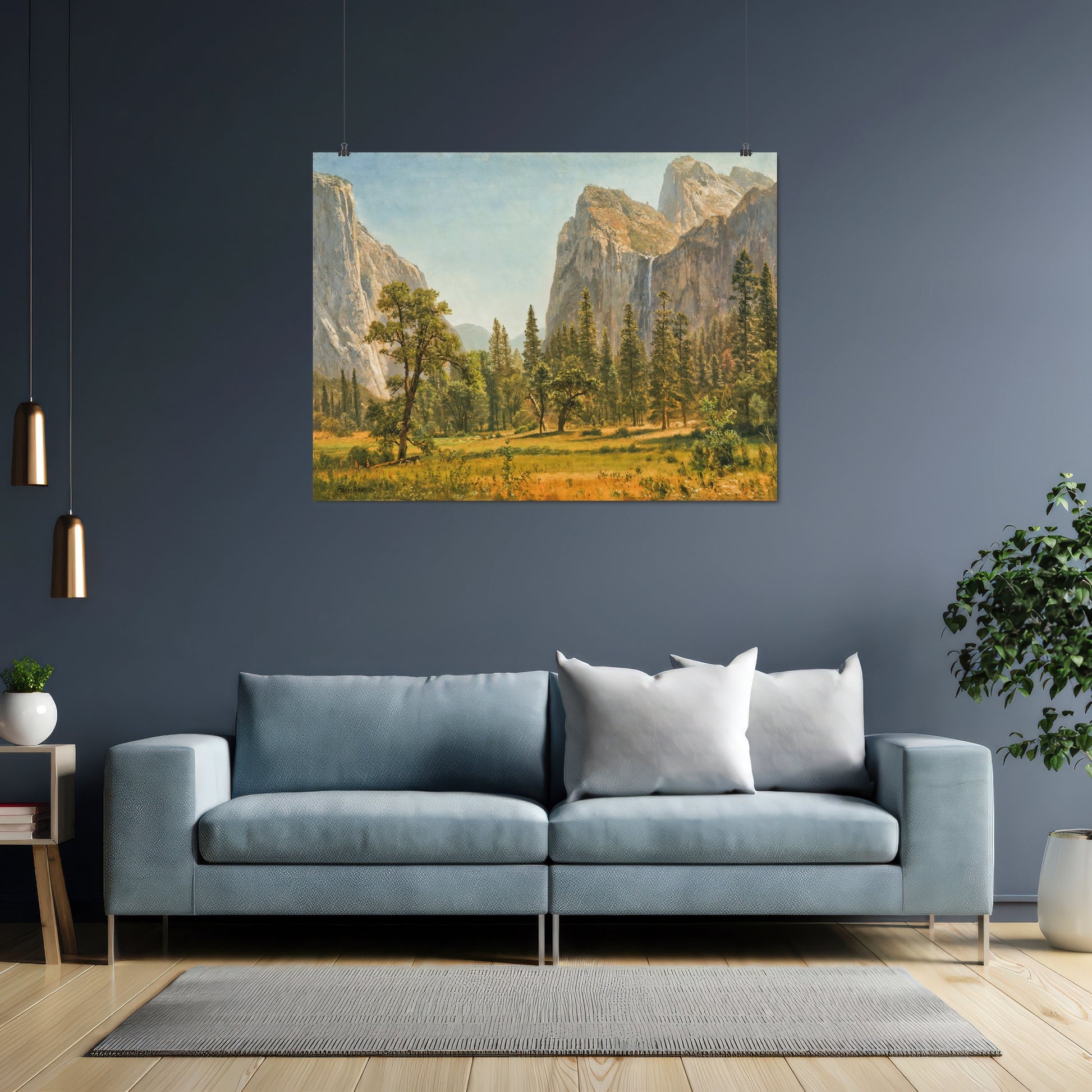 Bridal Veil Falls, Yosemite Valley – Albert Bierstadt, Classic Art Reproduction
