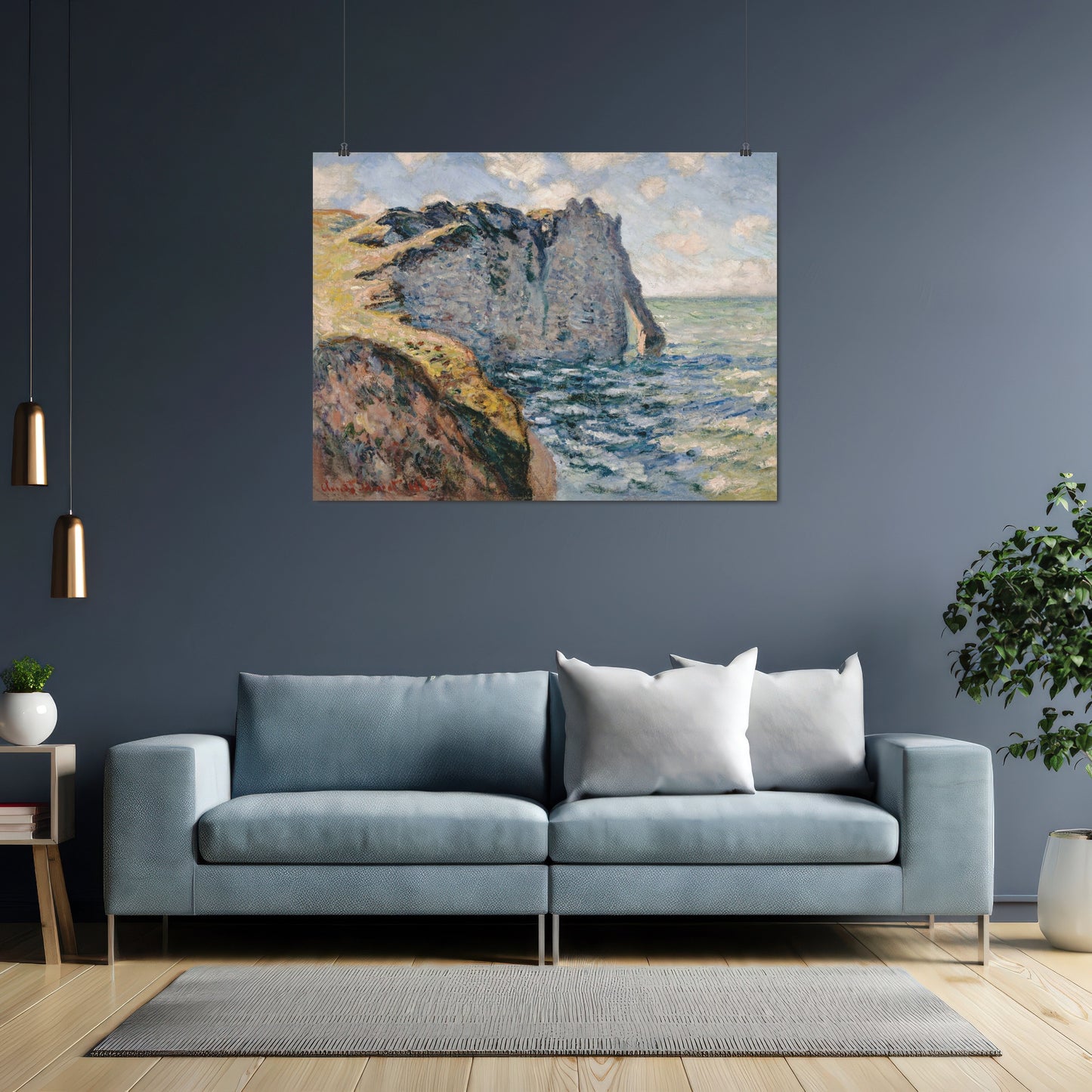 The Cliff of Aval – Claude Monet, Classic Art Reproduction
