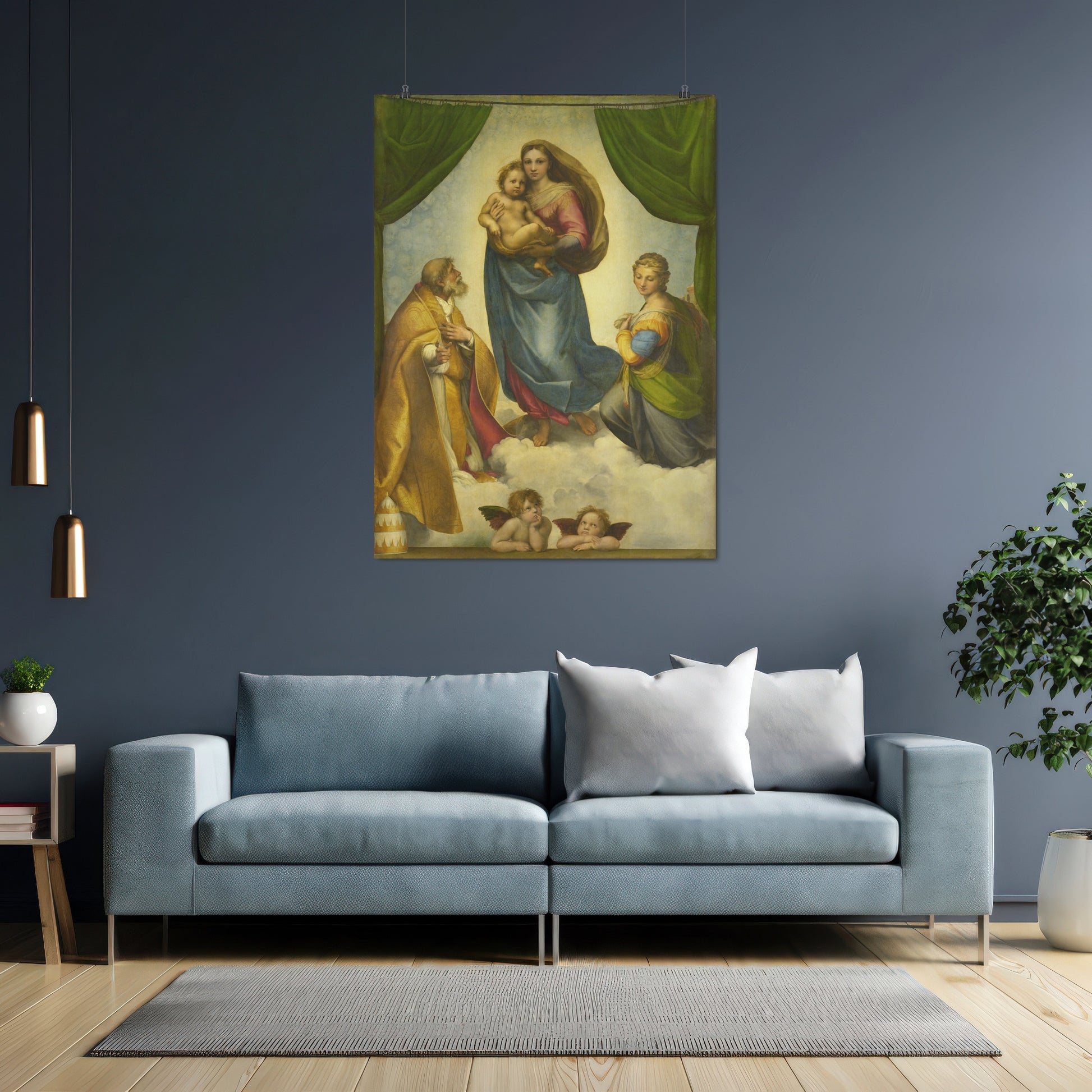 Sistine Madonna (Madonna di San Sisto) – Raphael Santi, Classic Art Reproduction