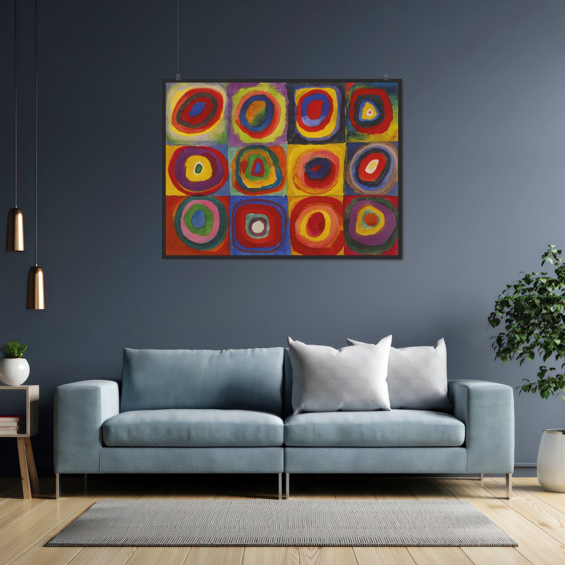 Squares with Concentric Circles – Wassily Kandinsky, Classic Art Reproduction