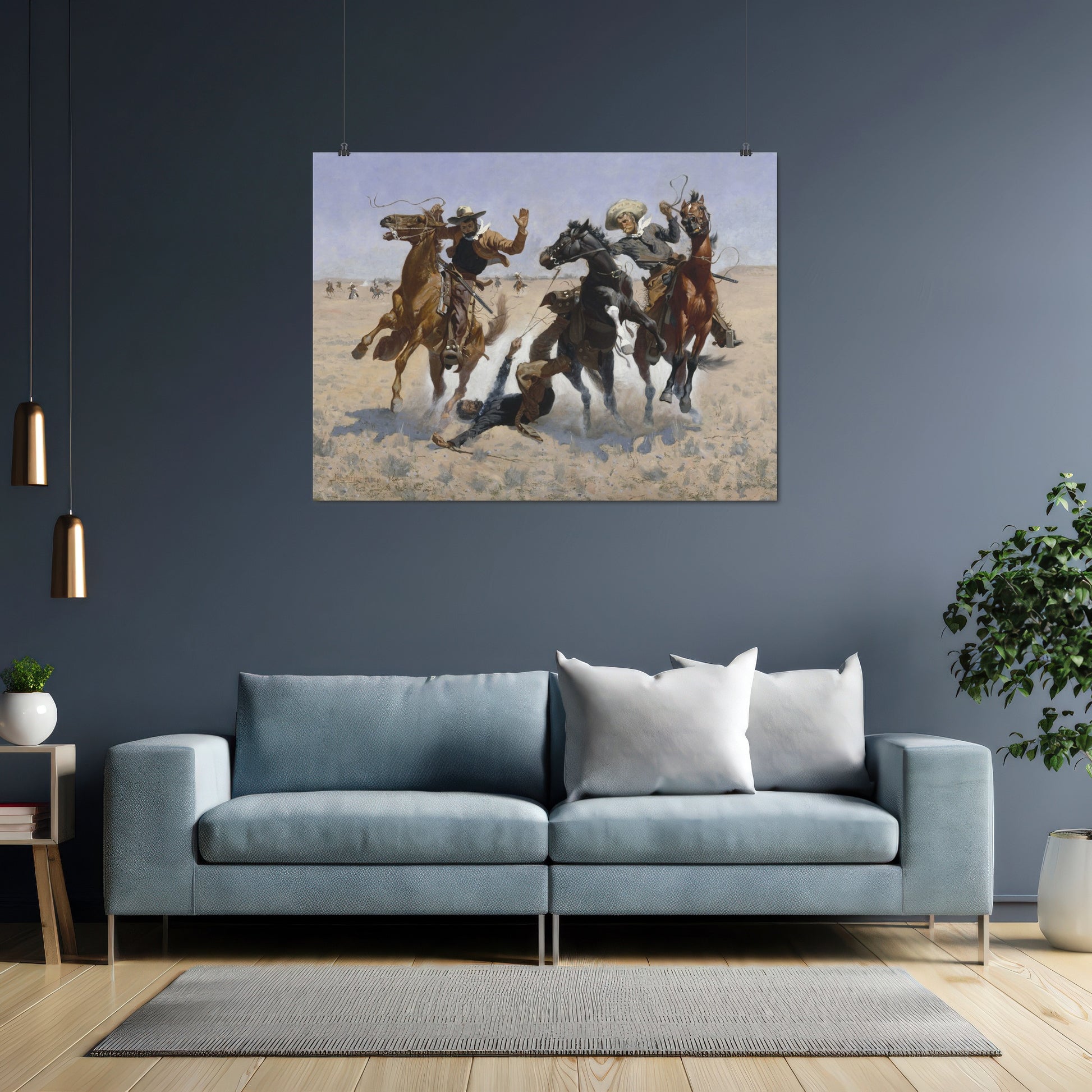 Aiding a Comrade – Frederic Remington, Classic Art Reproduction