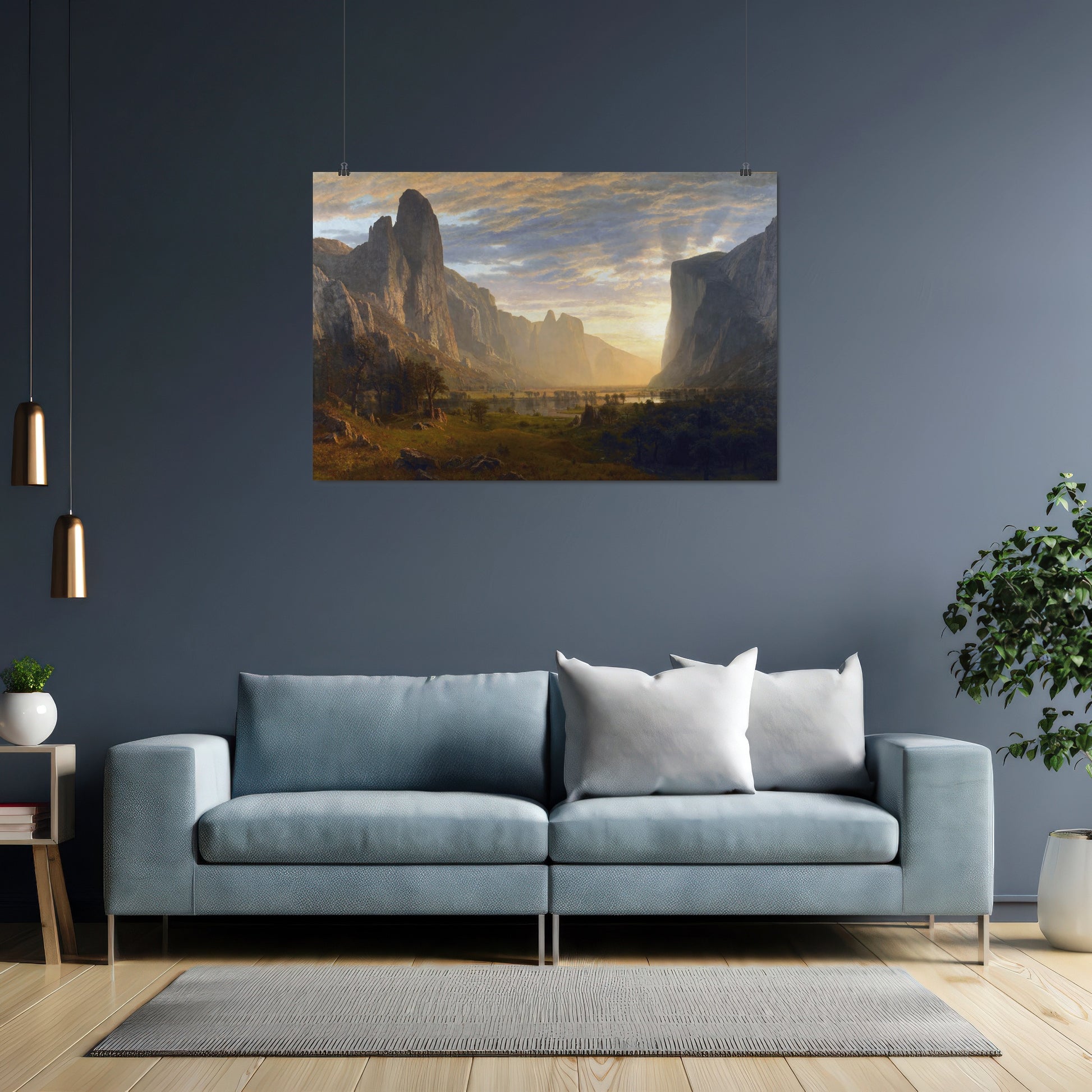 Looking Down Yosemite Valley – Albert Bierstadt, Classic Art Reproduction