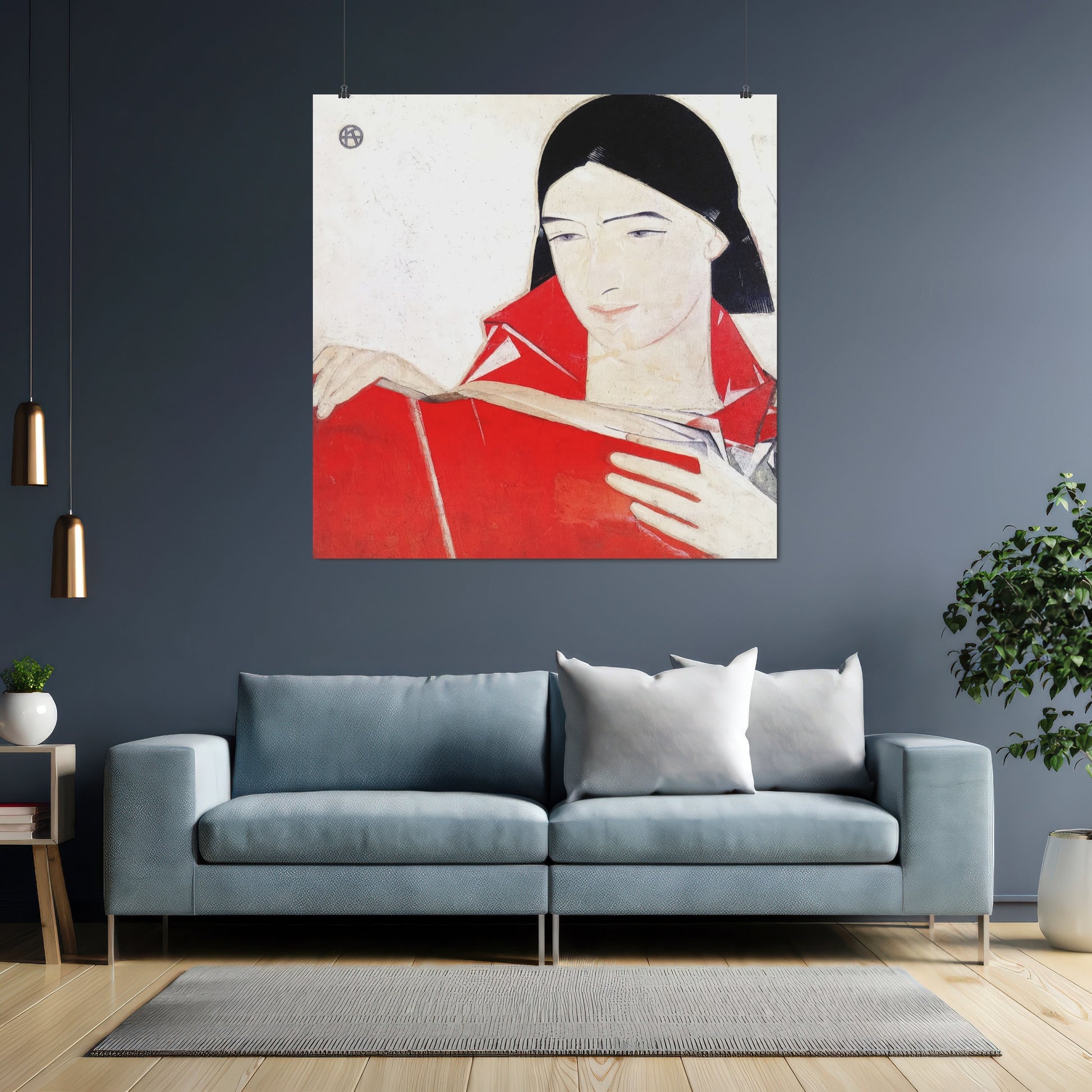 Girl with a book (1923) – Fedir Krychevsky