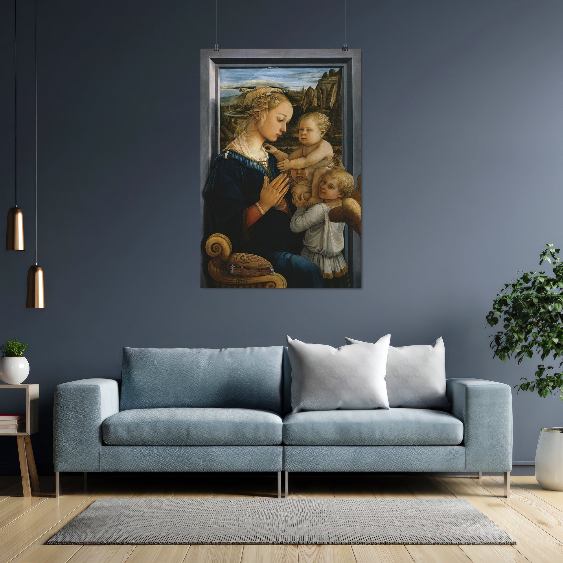 Madonna and Child with two Angels – Filippo Lippi, Classic Art Reproduction